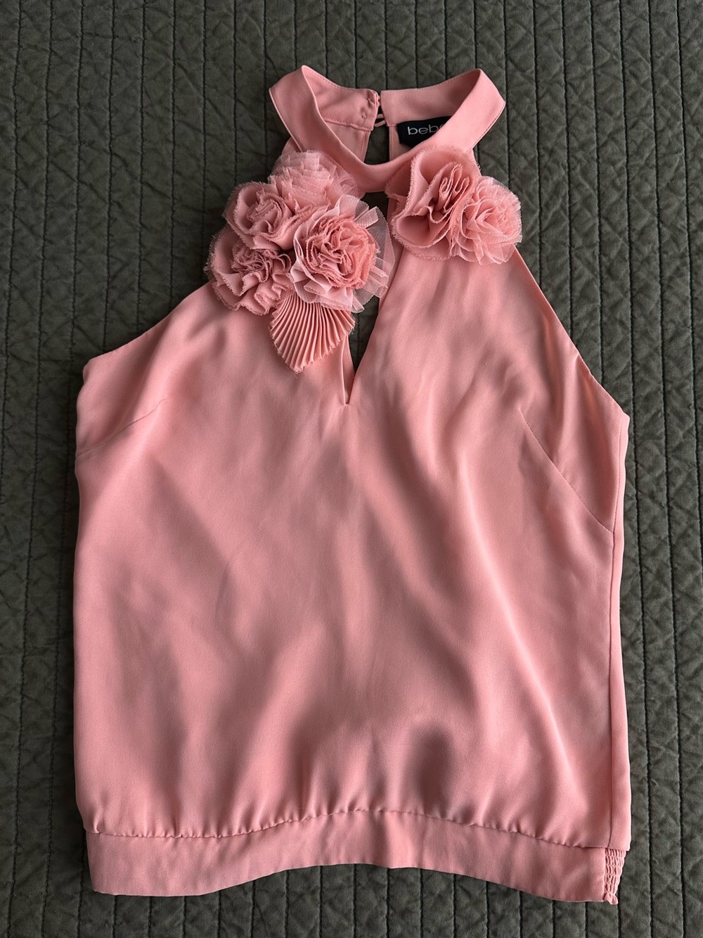 Bebe — Vintage High Neck Keyhole Tank